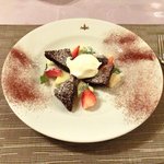 Giglio - パスタ+前菜+デザート 1680円 のガトーショコラ、アイス、フルーツ