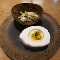 Grand Bleu Gamin - とうもろこしのムースと島野菜のシーザーサラダ