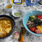 一徳 - とろとろカツ丼と、冷やし中華