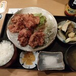 普通の食堂いわま - から揚げと白なす