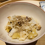 温石 - 【写真⑰】鯛と栗とオオモミタケのご飯