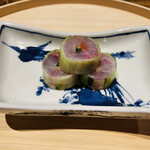 温石 - 【写真②】鯵の胡瓜巻き