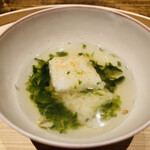 温石 - 【写真⑲】米煎餅 青海苔と浅利の出汁