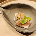 温石 - 【写真①】落花生豆腐 銀杏 無花果