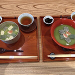 Cafe ふふふあん - なま麩の抹茶おしるこ¥1250