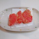 Izakaya Kakubee - 紅生姜の天ぷら