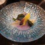 あま木 - 太刀魚、金時草、オクラの花