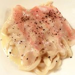 Giglio - パスタ+前菜+デザート 1680円 のイタリア産グアンチャーレを乗せた シエナ伝統のパスタ ”イ・ピーチ” カーショ　エ　ペーペ