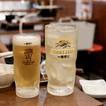 gansotaiwammotsunabejin - 生ビールとメガハイボール