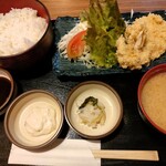 Obako Soba - チキン南蛮定食　味噌汁付き　850円　甘辛いソースとタルタルソースが付いてきます。