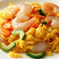 海老と玉子の塩炒め