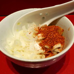 ラーメン二郎 - 待ってる間にカスタマイズ♪