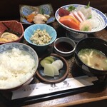 Sushi To Kamameshi Keima - 刺身定食（小鉢沢山！）