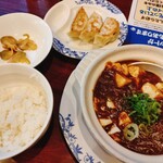 バーミヤン - 麻婆豆腐定食、スープバーなしです。