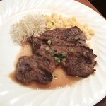 グリル十勝 - 網焼き牛和風ステーキ780円｡スープが欲しいなあ♪
