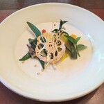 ろあん松田 - 自家製山椒オイルのサラダ