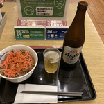 Matsuya - 牛丼並、瓶ビール