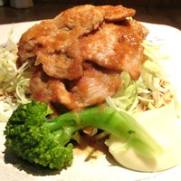 赤坂 ざんまい - 国産豚ロース生姜焼定食 1000円 の国産豚ロース生姜焼