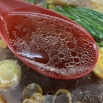 184265077 - 【2022年08月】生姜醤油ラーメン700円、スープアップ。