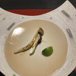 月の花 梟 - 妻の夕食時の焼き松茸