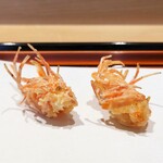 てんぷら 近藤 - 車海老・頭部 二つ