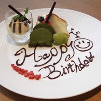 デザートプレート　お誕生日や記念日のお祝いに。