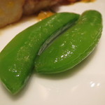 カンテサンス - 下田の金目鯛  黄ピーマンとバジルのソース4