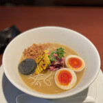 酒肴場 屯 - 【限定】青森・嶽きみ（とうもろこし）冷やしらぁ麺　¥1300