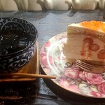 自家焙煎珈琲 凡 - ショートケーキとアイスコーヒー