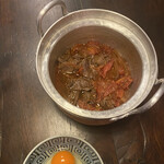 Wainari Shoppu - 参考写真、赤ワインのアテにトマトすき焼き出来ました