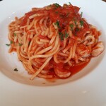 フィーロ - エビのピリ辛トマトソースキタッラ