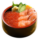 Salmon salmon roe bowl