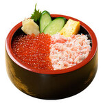 Crab salmon roe bowl