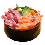 Bluefin tuna salmon bowl