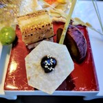 千羽鶴 - 里芋田楽、新銀杏、穴子寿司、栗渋皮煮