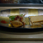 鮨 魯山 - たたみいわしｉｎカラスミ＋クリームチーズ他～☆