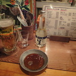 Sumibi Horumon Achako - たれ　冷酒　生ビール