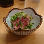 恵比寿 - お通しのネギトロ