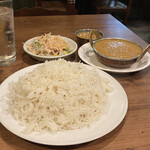 Raja rani - ジーラライスと豆カレー。色々サービス