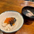 九〇萬 - 料理写真:筋子のおこわ、有明蛤と北海道松茸 おすまし