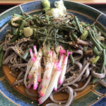 おみやげ・お食事処 神田家 - 冷やし山菜そば