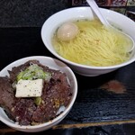 塩そば専門店 桑ばら - 本鮪喉肉丼と塩かけそば
