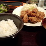 博多もつ鍋やまや - 鶏の唐揚げ明太風味定食