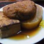 呑喜 - 焼き豆腐、がんも、大根