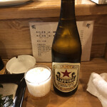 牛タンの笑や - サッポロラガー：赤星：2本目