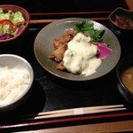 宮崎料理 万作 - 宮崎地鶏チキン南蛮膳１２６０円