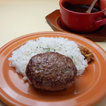 スティック＆スプーン - 素材の旨味が凝縮した深いコクと爽やかな辛さの真っ黒なカレーをハンバーグと一緒に　