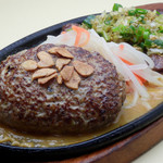 スティック＆スプーン - スタミナコンボ　ふっくらハンバーグガーリックソースと牛ハラミのひとくちステーキネギ塩ソース