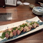 Saka bukuro - 魚と肉のたたき風？