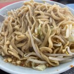 ラーメン もっけだの - 『ラーメン普通ニンニクショウガヤサイマシマシ+味玉(スクラッチクーポン)』の天地返し